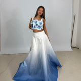 ACLER (blue/white) Craigieburn ombré skirt set