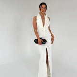 TOJHA (white) odora halter maxi