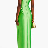 RASARIO (lime green) Cutout satin maxi