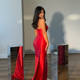EFFIE KATS (red) Alba Satin Maxi
