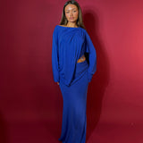CHRISTOPHER ESBER (royal blue) Encased Nature Drape Maxi