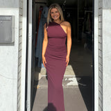 EFFIE KATS (wine/burgundy) Greer high neck maxi