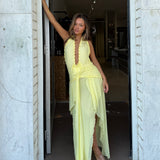 DZO (yellow) Morena halter maxi