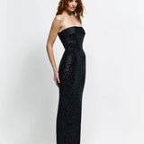 EFFIE KATS (black/sequin) Thalia strapless maxi