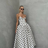 ATOIR (black/white) pepper polka dot midi