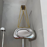 ROMEE CLUTCH chrome with gold chain
