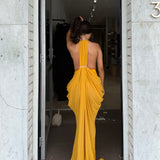 ATOIR (yellow saffron) Mina drape maxi