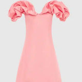 LEO LIN (pink) Bella off shoulder frill mini
