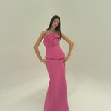 ACLER (pink) Esher corset maxi