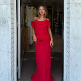 SELEZZA LONDON (red) Chiffon maxi