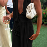 BEC AND BRIDGE (black) Cassis halter drape maxi