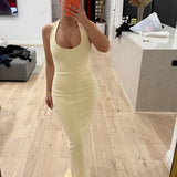NOOKIE (butter yellow) Natalia halter maxi