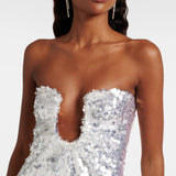 CHRISTOPHER ESBER (silver) Palm Sequin Maxi