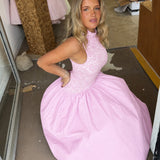 MOSSMAN (pink) Lucia a-line gown