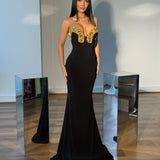 ALBINA DYLA (black/gold) Cleopatra Embellished Gown
