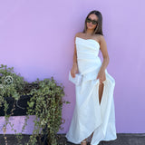 TOJHA (white) Saisha strapless midi