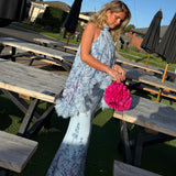 ELLIATT (blue floral) Tulsia tiered maxi