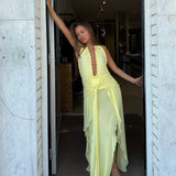 DZO (yellow) Morena halter maxi