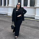 SIR THE LABEL (black) Nadja cut out bandage Midi