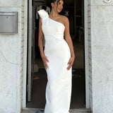 RACHEL GILBERT (white) Miche one shoulder gown