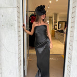 CUSTOM MADE (black) Liquid silk organza gown