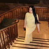 BENNI (yellow) high neck maxi