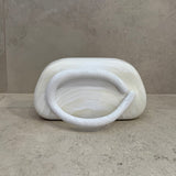 ROMEE CLUTCH - marble white