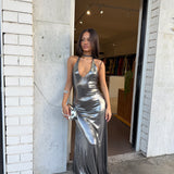 HANSEN AND GRETEL (silver) Kitty slip maxi