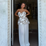 ELIYA THE LABEL (white/beige) Fiorella corset maxi