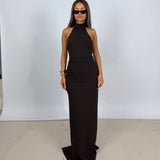 EFFIE KATS (brown/mocha) Rhi halter maxi