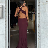 MIM AND BELL (wine red) Yvette backless maxi
