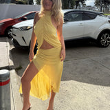 BEC AND BRIDGE (yellow) oria top/skirt set