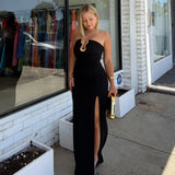 ELLE ZEITOUNE (black) Dalina strapless maxi