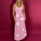 BY JOHNNY (pink/white) Dolcetto polka dot midi