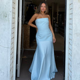 SOLACE LONDON (arctic blue) Alessandra strapless gown