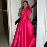 BARIANO (pink) Mirella v neck ruffle gown