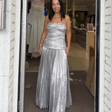 ACLER (silver) Rockland strapless midi