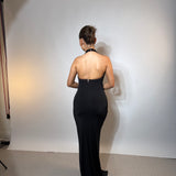 NOOKIE (black/lace) Lennox halter maxi