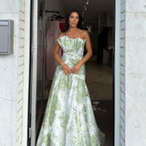 AJE (green) Reflector native floral corset maxi