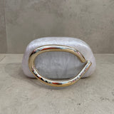 ROMEE CLUTCH - pearl/gold