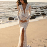NOOKIE (white) Delphine long sleeve lace maxi