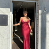 MANNING CARTEL (wine red) Saturation Point silk slip maxi