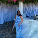 ELLIATT (blue floral) Tulsia tiered maxi