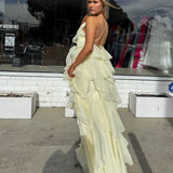 AJE (yellow) Pandorea halter neck maxi