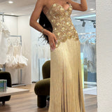 PAJTIM RACI (gold) Teuta Embellished Gown