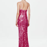 MISHA (pink) Sapphire Sequin gown
