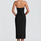 BABYBOO (black) Fiorenza lace midi