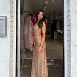 MIM AND BELL (gold) Tiana Lace top and skirt set