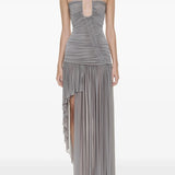 CHRISTOPHER ESBER (grey) Arced Orion Strapless Midi