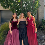 CUSTOM MADE (wine/burgundy) velvet corset with tule maxi